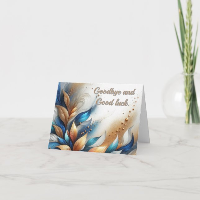 Cartes Pour Fêtes Annuelles Docteur Goodbye Good Luck (Devant)