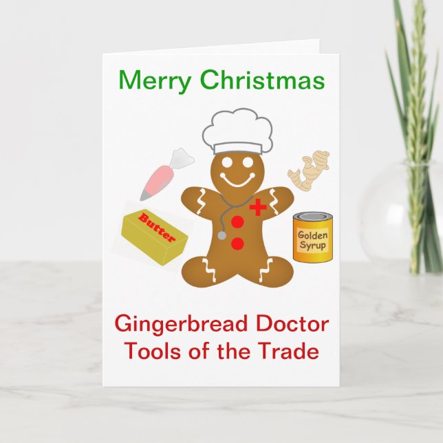Cartes Pour Fêtes Annuelles Docteur Tools de pain d'épice du commerce (Devant)