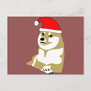 Cartes Pour Fêtes Annuelles doge wow mème très xmas si casquette beaucoup père