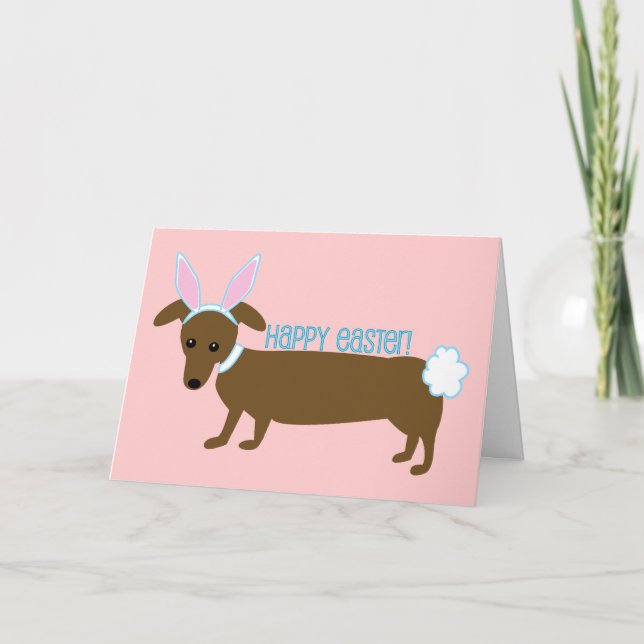Cartes Pour Fêtes Annuelles Doggie de Pâques (Devant)