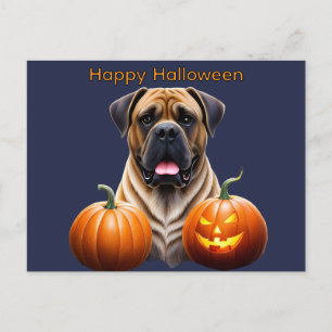 Cartes Pour Fêtes Annuelles Dogue anglais Mastiff Halloween