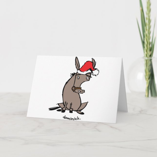 Cartes Pour Fêtes Annuelles Dominick l'âne (Devant)