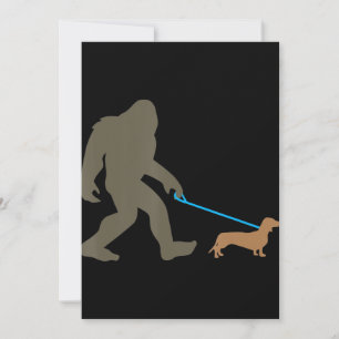 Cartes Pour Fêtes Annuelles Don de chien Bigfoot Walking Dachshund