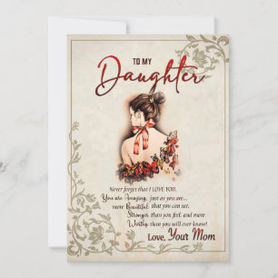 Cartes Pour Fêtes Annuelles Don de fille   Lettre À Ma Fille De Maman