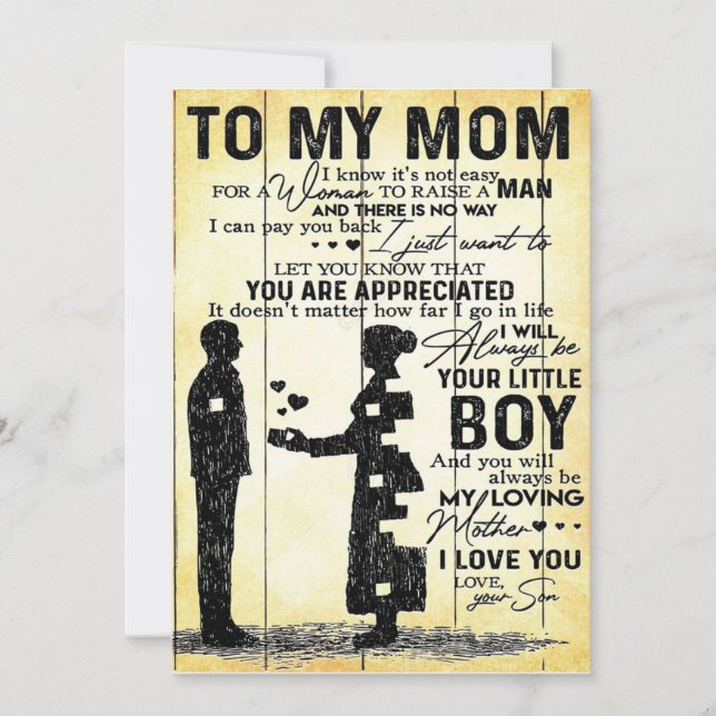 Cartes Pour Fêtes Annuelles Don Son To Mom | Cadeau Spécial Pour Famille (Devant)