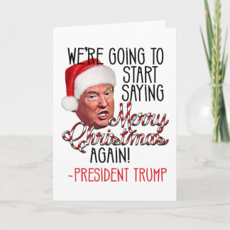 Cartes Pour Fêtes Annuelles Donald Trump dit joyeux Noël 2024