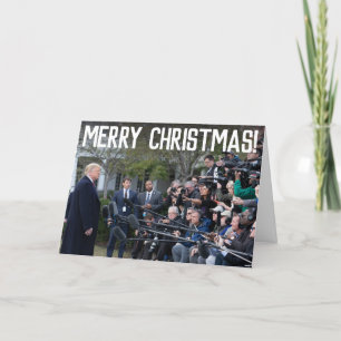 Cartes Pour Fêtes Annuelles Donald Trump et les médias Joyeux Noël