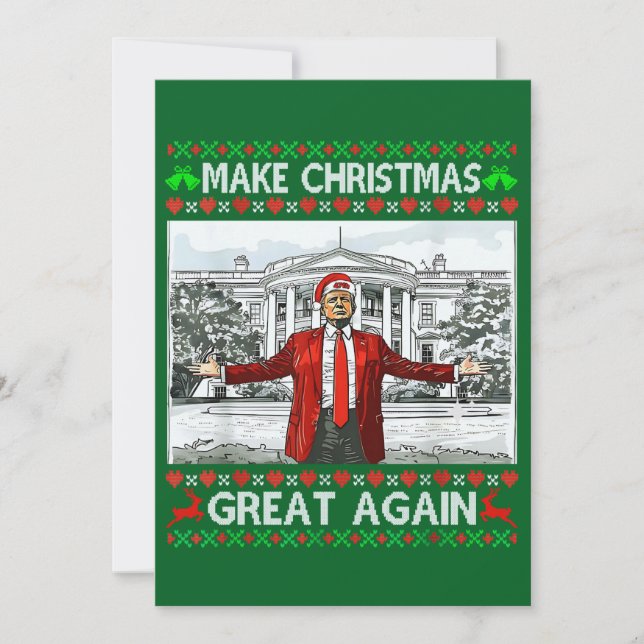 Cartes Pour Fêtes Annuelles Donald Trump Santa Hat Rendre Noël magnifique (Devant)