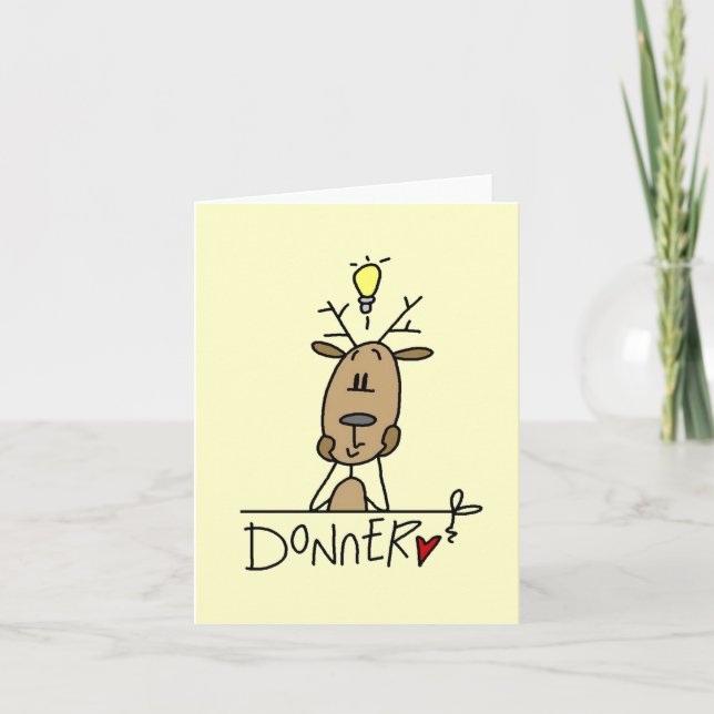 Cartes Pour Fêtes Annuelles Donner Reindeer T-shirts et cadeaux de Noël (Devant)