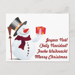 Cartes Pour Fêtes Annuelles Donner Snowman...
