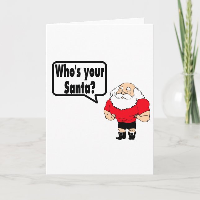 Cartes Pour Fêtes Annuelles Dont votre Père Noël 1 (Devant)