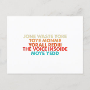 Cartes Pour Fêtes Annuelles Don't Waste Your Time On Me I Miss You Lyric