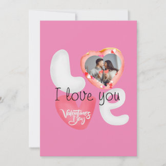 Cartes Pour Fêtes Annuelles donut rose personnalisé pour la Saint-Valentin