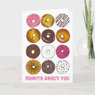 Cartes Pour Fêtes Annuelles Donuts About You Valentine's Day Love Donut Card