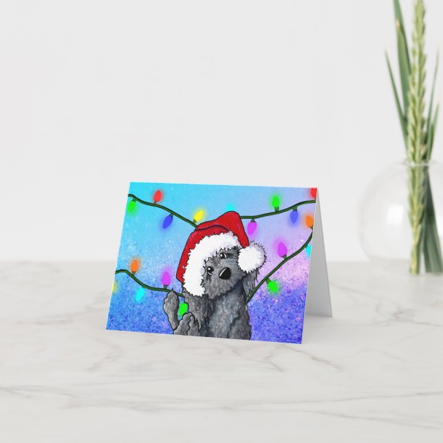 Cartes Pour Fêtes Annuelles Doodle de Noël KiniArt (Devant)