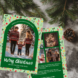 Cartes Pour Fêtes Annuelles Doodle Whimsical Christmas Custom Arch 5 Photo