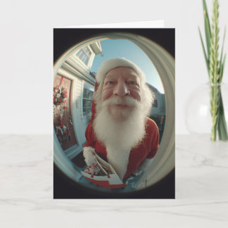 Cartes Pour Fêtes Annuelles Doorbell Santa