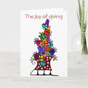 Cartes Pour Fêtes Annuelles Dormir avec des cadeaux, La joie de donner une CAR