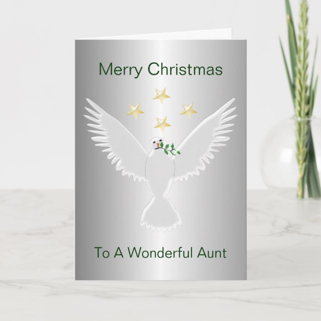 Cartes Pour Fêtes Annuelles Doses Tante Noël (Devant)