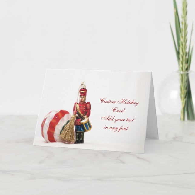 Cartes Pour Fêtes Annuelles Doubles ornements sur le blanc (Devant)