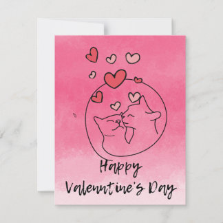 Cartes Pour Fêtes Annuelles Douce Fête de la Saint-Valentin aux chats