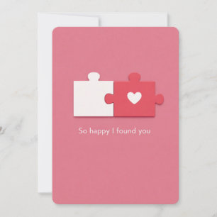 Cartes Pour Fêtes Annuelles Douce Pièce de Puzzle Nouvelle Relation Saint-Vale