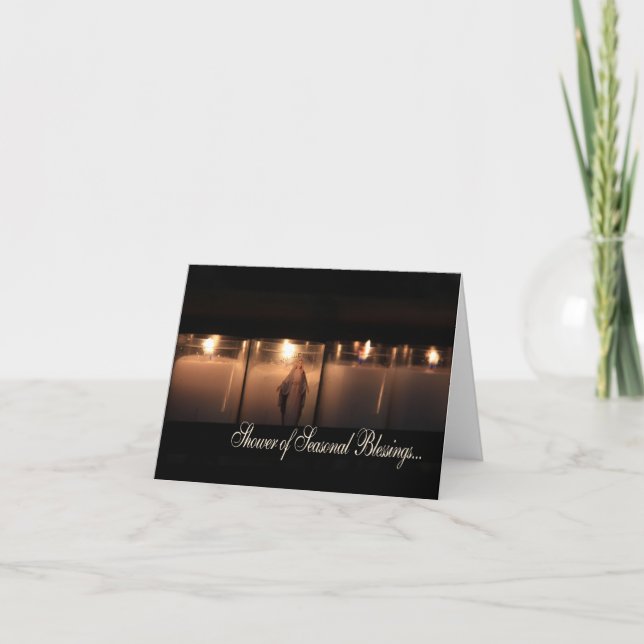 Cartes Pour Fêtes Annuelles Douche des Bénédictions Saisonnières.... (Devant)