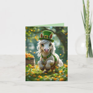 Cartes Pour Fêtes Annuelles Doux avec casquette vert, brides et Fleurs