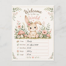 Doux design de bébé lapin avec champs de données d