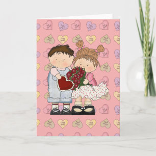 Cartes Pour Fêtes Annuelles doux valentin enfants