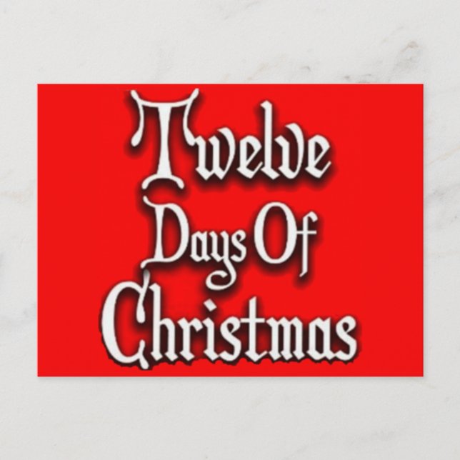 Cartes Pour Fêtes Annuelles Douze jours de Noël (Devant)