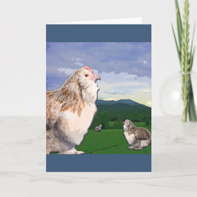 Cartes Pour Fêtes Annuelles Douze jours de Noël - Trois poules françaises (Devant)
