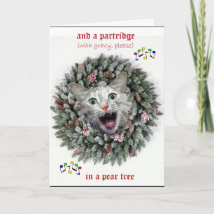 Cartes Pour Fêtes Annuelles Douze jours d'un chat de Noël