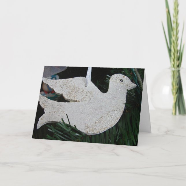 Cartes Pour Fêtes Annuelles Dove de Noël (Devant)