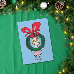 Cartes Pour Fêtes Annuelles Dr Seuss   Cindy-Lou Who - Wreath