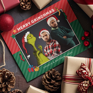 Cartes Pour Fêtes Annuelles Dr Seuss | Grinch Family Photo Holiday