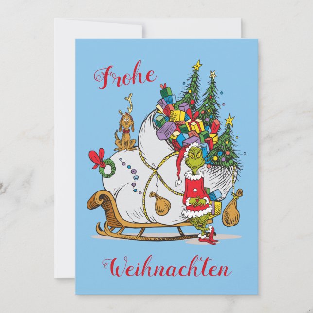 Cartes Pour Fêtes Annuelles Dr. Seuss | Grinch - Joyeux Noël Photo (Devant)