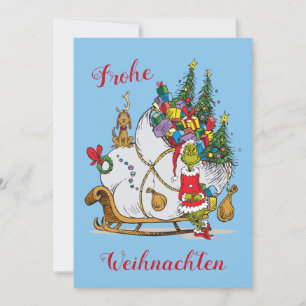 Cartes Pour Fêtes Annuelles Dr Seuss   Grinch - Photo Frohe Weihnachten