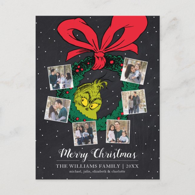 Cartes Pour Fêtes Annuelles Dr. Seuss | Merry Christmas Family Photo (Devant)