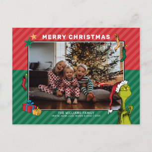 Cartes Pour Fêtes Annuelles Dr Seuss   Photo de famille Grinch