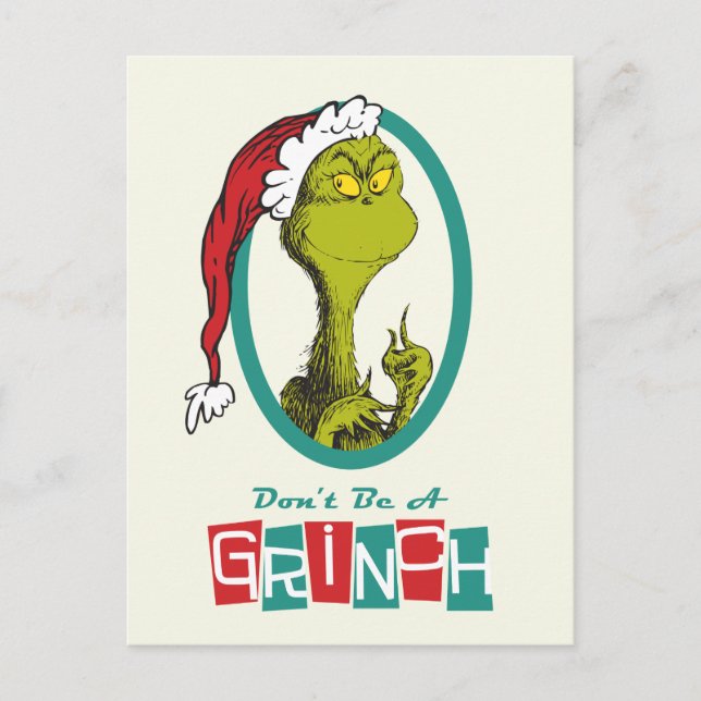 Cartes Pour Fêtes Annuelles Dr Seuss | The Grinch (Devant)