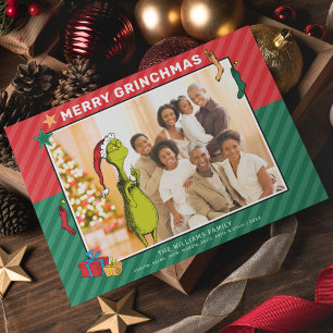 Cartes Pour Fêtes Annuelles Dr. Seuss   The Grinch Family Photo