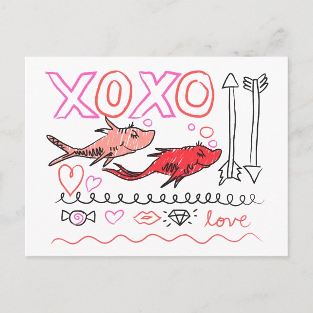 Cartes Pour Fêtes Annuelles Dr. Seuss Valentine | Conception XOXO (Devant)