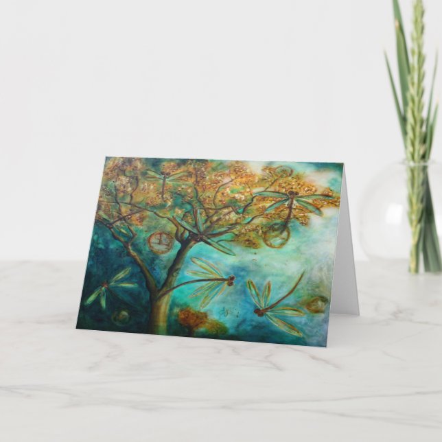 Cartes Pour Fêtes Annuelles Draglibellule flirte (Devant)