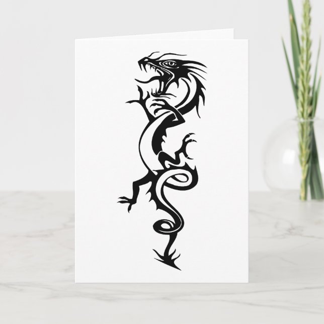 Cartes Pour Fêtes Annuelles Dragon chinois (7) (Devant)