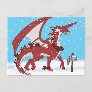 Cartes Pour Fêtes Annuelles Dragon de Noël