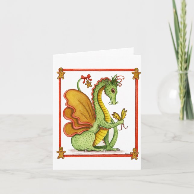 Cartes Pour Fêtes Annuelles Dragon de pain d'épices (Devant)
