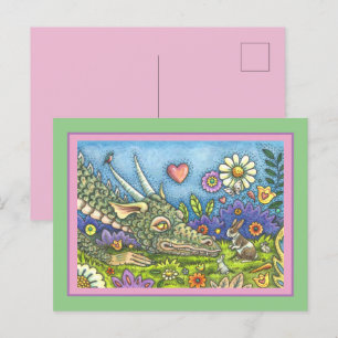 Cartes Pour Fêtes Annuelles DRAGON DE PÂQUES CONVIVIAL SUR BUNNY TRAIL Imagina