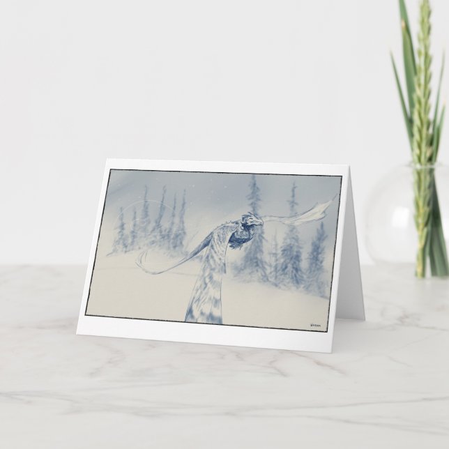 Cartes Pour Fêtes Annuelles Dragon d'hiver (Devant)