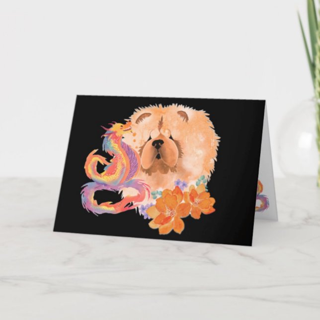 Cartes Pour Fêtes Annuelles DRAGON-TALEZ Chow Art Card Année du Dragon (Créateur téléchargé)